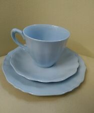 J&G Meakin Celeste Sol Glamour Baby Blue Small Vintage Cup Saucer And Side Plate