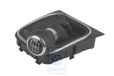 VW Golf MK5 MK6 Jetta 6 Speed Gearknob Black Leather Gaitor New Genuine OEM NOS