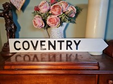 Coventry Aged Basic Old Style British Road Sign Warwickshire