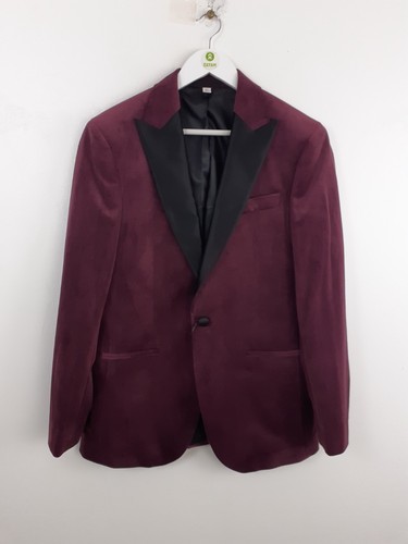 Men blazer dark burgundy - blazer,