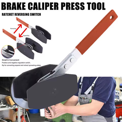 Disc brake pad ratchet rewind - disc,