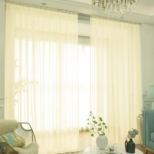 Pair voile curtains - pair,