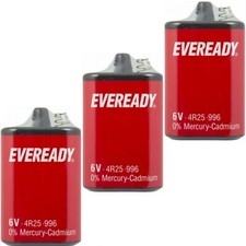 3x EVEREADY 4R25RZ/B 6v PJ996