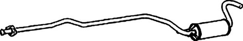 Exhaust silencer centre pipe - exhaust,
