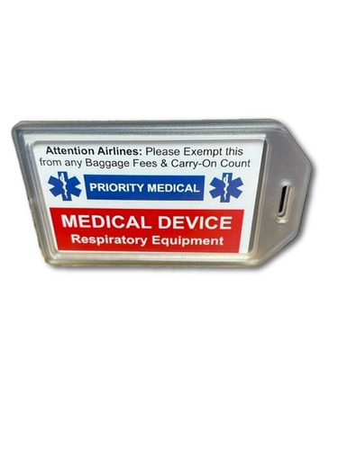 Medical device luggage tag - medical,