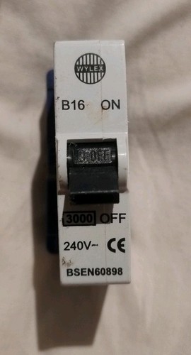 Wylex b16 plug mcb circuit - wylex, in