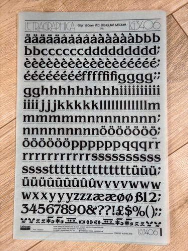Letraset rub transfer - letraset,