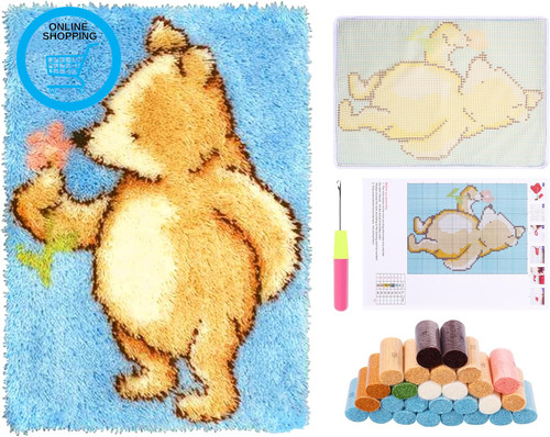 Latch hook rug kit diy - kit,