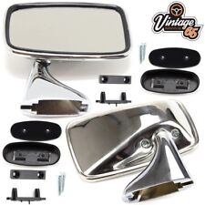 Classic Car Chrome Door Mirrors LH RH For MG MGB Triumph Ford Mini Tex Style 