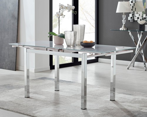 Enna white glass chrome - enna,