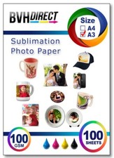 A3 Sublimation Paper Transfer Paper for Heat Press and Mug Press 100 GSM 100 PK