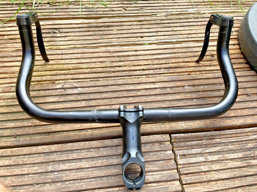 Bull horn handlebars complete - handlebars,