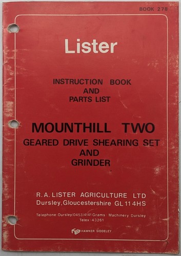 Lister instruction book - lister,