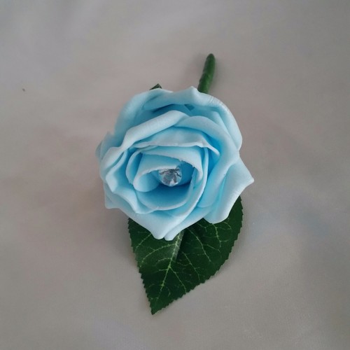Ten single rose buttonholes - rose,