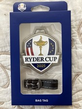 2025 Ryder Cup Golf Bag Tag Bethpage Black die cut metal new
