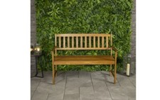 FSC® Certified Acacia Wooden 2 Seater Bench - grade B return RRP £64.99
