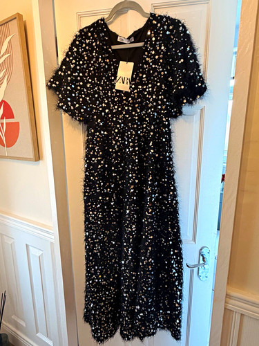 Zara black silver - zara, sequin