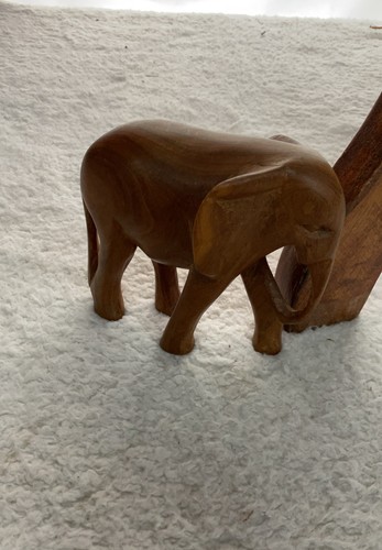 Hand carved wooden elephant - wooden,