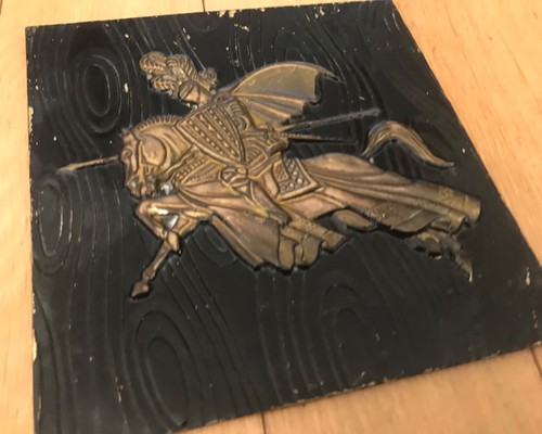 Vintage brass picture knight - picture:,