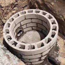 Concrete Circular Well Plastic Molds Wall Brick Round Circle Module Mould Tool