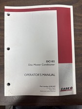 CASE IH DC102 DISC MOWER CONDITIONER OPERATOR`S MANUAL