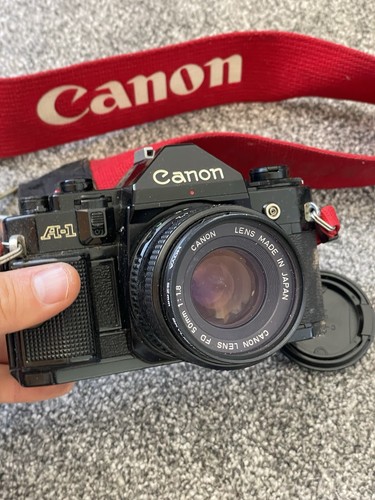 Canon with 50mm 8 lens - a-1,