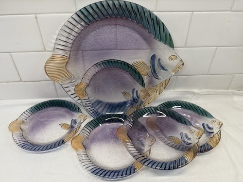 Vintage japanese fish glass - vintage,