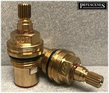 pipescenes555 CC7 / C4 Ceramic Disc Tap Cartridge Valves 18 Spline x 8mm PAIR