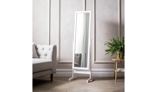 White free standing cheval - white,