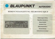 BLAUPUNKT MELBOURNE SQM26 CAR RADIO CASSETTE PLAYER 1986 OPERATING INSTRUCTIONS