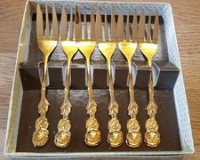 Vintage Set 6 X 24 Carat Gold