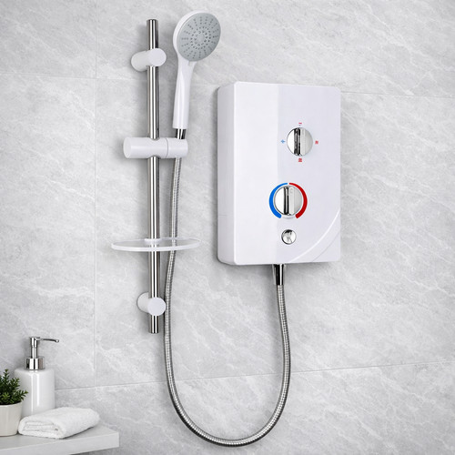 5kw electric shower - 8.5kw, white