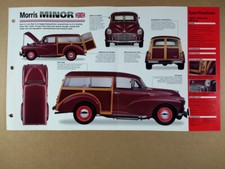 1953 Morris Minor specs photos 1998 info sheet