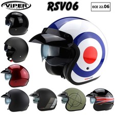 VIPER RS-V06 Open Face 3/4 Half Jet Helmet Motorcycle Scooter Light Weight ECE