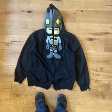 Black BAPE x Batman hoodie Front and back design RARE size L