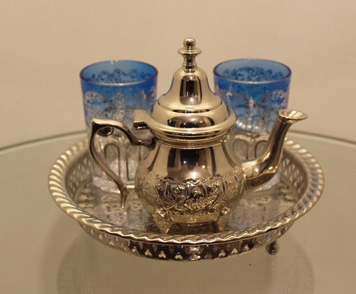 Small moroccan teapot with - moroccan,