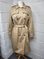 M&S Beige/Camel Mid Length Mackintosh Trench Coat. Size Large. PD