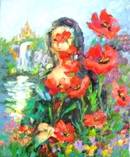 Poppies Original Oil Painting