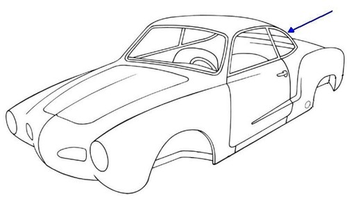Karmann ghia rear window - karmann,
