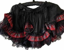 JANUARY SALE Rare LivingDeadSouls Tulle TARTAN PLAID Tutu Skirt  Uk10 Vintage
