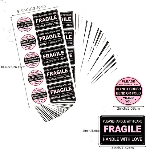 Fragile stickers handle - stickers,