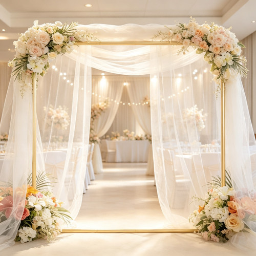 6ft gold arch stand - gold,