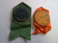 2 Badge Ribbon Dublin Chairman Irish Kennel Club Chairman 1942 Ireland Dog Show