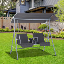 2 Seater Garden Swing Chair w/