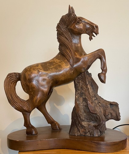 Hand carved wooden horse - horse,