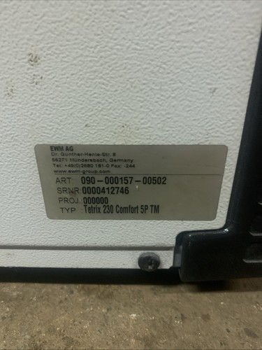 Ewm tetrix 230 - ewm, tm