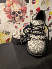 Black White Platform Boots