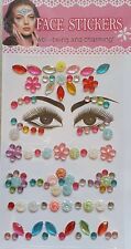 Unisex Face Gems Multi Coloured Stickers Make Up Body Jewels Festival UK Seller