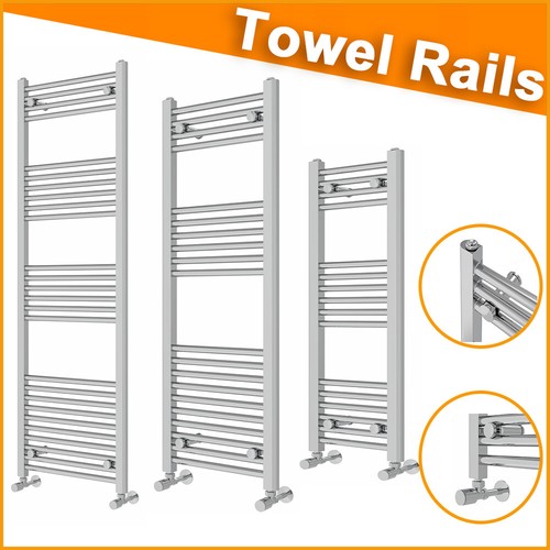 Straight heated towel rail - heated,