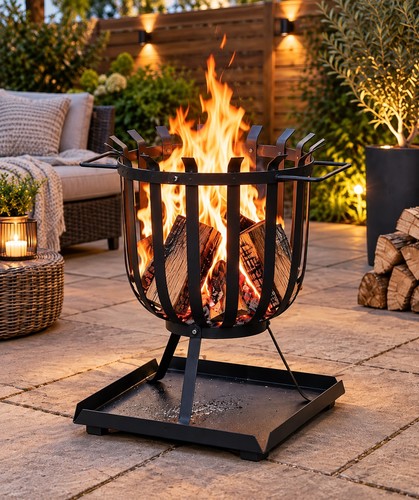Azuma garden fire pit - pit, log